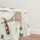 ヴィンテージサンタオーバーパリクリスマステーブルクロス テーブルクロス (インサイチュ)