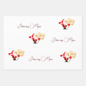 ヴィンテージサンタカスタムクリスマスラベル ラッピングペーパーシート (正面3)