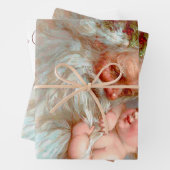 ヴィンテージサンタカスタムクリスマスラベル ラッピングペーパーシート (インサイチュ)