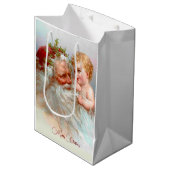 ヴィンテージサンタカスタムクリスマス ミディアムペーパーバッグ (正面アングル)