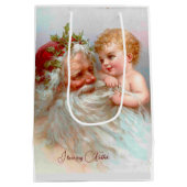 ヴィンテージサンタカスタムクリスマス ミディアムペーパーバッグ (裏面)