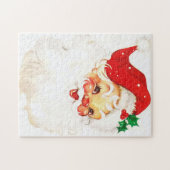 ヴィンテージサンタカワイイクリスマスクリスマスパズル ジグソーパズル (横)