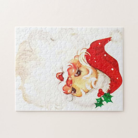 ヴィンテージサンタカワイイクリスマスクリスマスパズル ジグソーパズル (横)