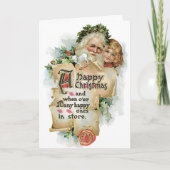 ヴィンテージサンタキッズクリスマスカード シーズンカード (正面)