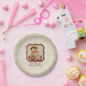 ヴィンテージサンタクラホホホーホシルバーグリッターパーティー ペーパープレート (パーティー)