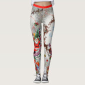 ヴィンテージサンタクリかわいらしスマスカード女子 レギンス (正面)