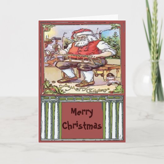 ヴィンテージサンタクリスマスエディット文字 シーズンカード (正面)