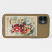 ヴィンテージサンタクリスマスエンジェル金ゴールド Case-Mate iPhoneケース (裏面(横))