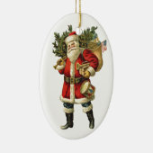 ヴィンテージサンタクリスマスオーナメント名の追加 セラミックオーナメント (右)