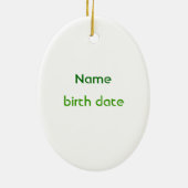 ヴィンテージサンタクリスマスオーナメント名の追加 セラミックオーナメント (裏面)