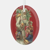 ヴィンテージサンタクリスマスオーナメント ガラスオーナメント (正面左)