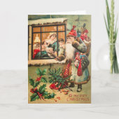 ヴィンテージサンタクリスマスカーカスタマイズド。 シーズンカード (正面)