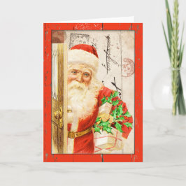 ヴィンテージサンタクリスマスカード シーズンカード