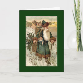 ヴィンテージサンタクリスマスカード シーズンカード