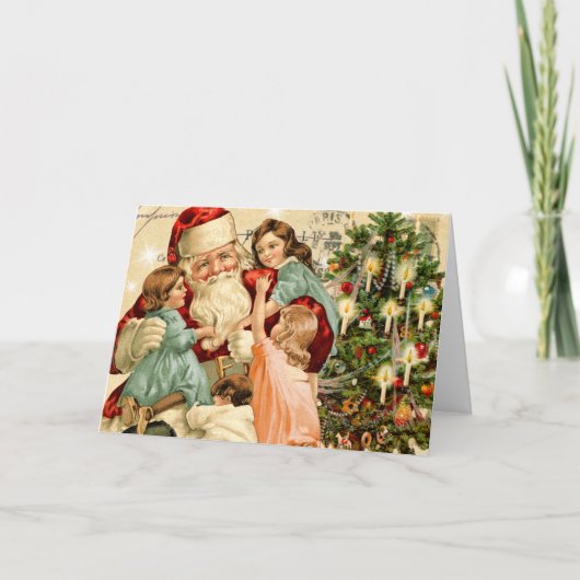 ヴィンテージサンタクリスマスカード シーズンカード (正面)
