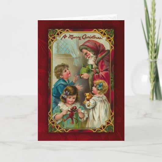 ヴィンテージサンタクリスマスカード シーズンカード (正面)