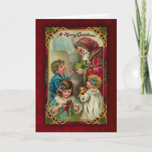 ヴィンテージサンタクリスマスカード シーズンカード