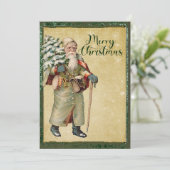 ヴィンテージサンタクリスマスカード シーズンカード (スタンド正面)