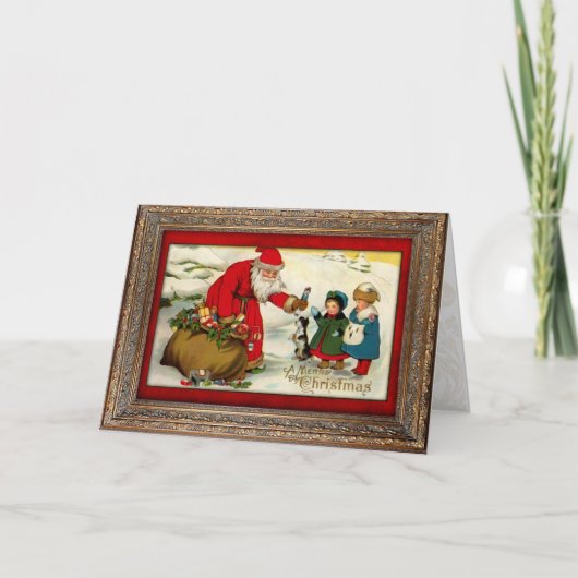 ヴィンテージサンタクリスマスカード シーズンカード (正面)