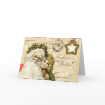 ヴィンテージサンタクリスマスカード