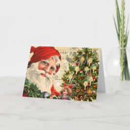 ヴィンテージサンタクリスマスカード シーズンカード