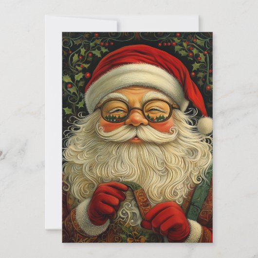 ヴィンテージサンタクリスマスカード シーズンカード (正面)