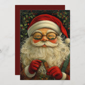 ヴィンテージサンタクリスマスカード シーズンカード (正面/裏面)