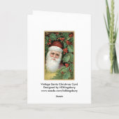 ヴィンテージサンタクリスマスカード シーズンカード (裏面)