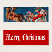 ヴィンテージサンタクリスマスギフトタグ (正面&裏面)