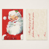 ヴィンテージサンタクリスマスギフトタグ (正面&裏面)