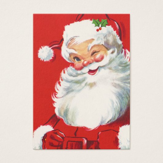 ヴィンテージサンタクリスマスギフトタグ (正面)