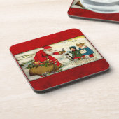 ヴィンテージサンタクリスマスコースター コースター (左側)