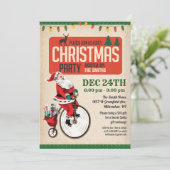 ヴィンテージサンタクリスマスパーティの招待状 招待状 (スタンド正面)