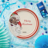 ヴィンテージサンタクリスマスパーティー ペーパープレート (パーティー)