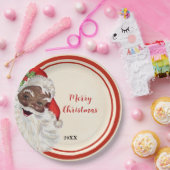 ヴィンテージサンタクリスマスパーティー ペーパープレート (パーティー)