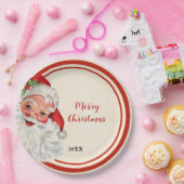 ヴィンテージサンタクリスマスパーティー ペーパープレート (パーティー)