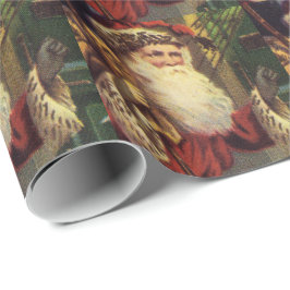 ヴィンテージサンタクリスマスフェスティバル ラッピングペーパー