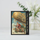 ヴィンテージサンタクリスマスブリンプ – ポストカード (スタンド正面)