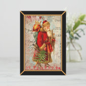 ヴィンテージサンタクリスマスホリデーカード (スタンド正面)