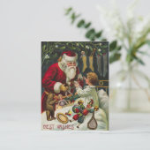 ヴィンテージサンタクリスマスポストカード シーズンポストカード (スタンド正面)