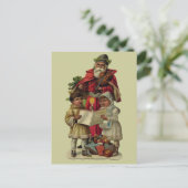 ヴィンテージサンタクリスマスミュージック歌唱 シーズンポストカード (スタンド正面)