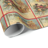 ヴィンテージサンタクリスマスラッピング紙 ラッピングペーパー (ロールコーナー)