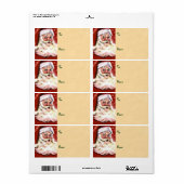 ヴィンテージサンタクリスマスラベル ラベル (フルシート)