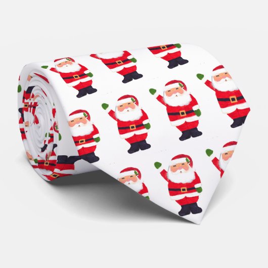 ヴィンテージサンタクリスマスヴィンテージウィーズレッドフェスティバル ネクタイ (ロール)