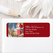 ヴィンテージサンタクリスマス差出人住所ラベル ラベル (インサイチュ)