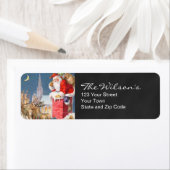 ヴィンテージサンタクリスマス差出人住所ラベル ラベル (インサイチュ)