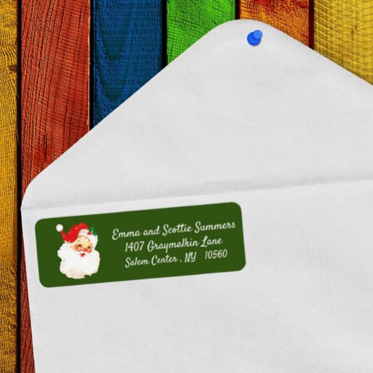 ヴィンテージサンタクリスマス差出人住所 ラベル