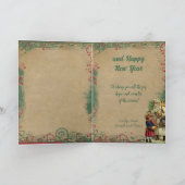 ヴィンテージサンタクリスマス4写真カード シーズンカード (内部)