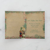 ヴィンテージサンタクリスマス4写真カード シーズンカード (内部)