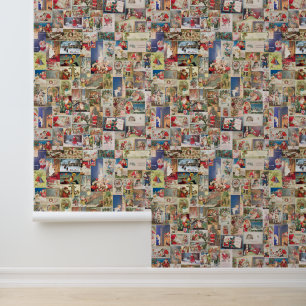 ヴィンテージサンタクリスマス ポストカード 壁紙